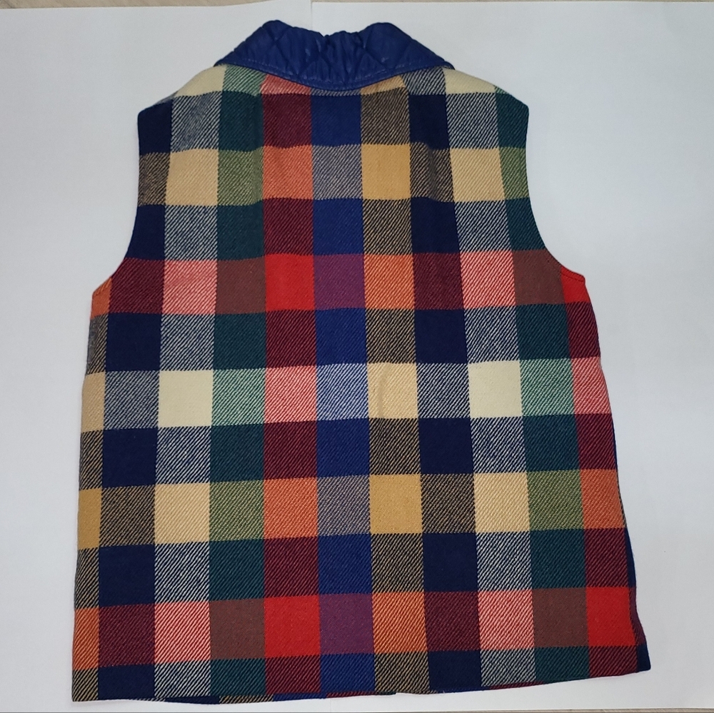 Vintage Pendleton Plaid Vest - 100% Virgin Wool - Picture 2 of 12